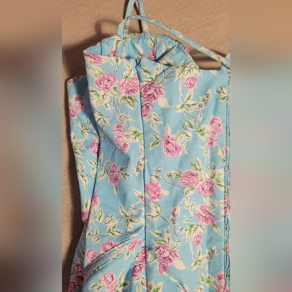 Zara Floral Blue Corset Bodysuit - Picture 3 of 6
